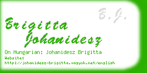 brigitta johanidesz business card